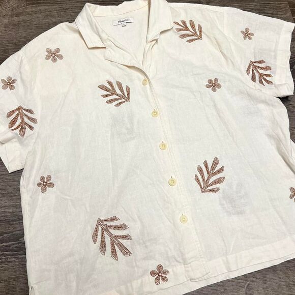 Madewell Linen Blend Button Down - Picture 5 of 8